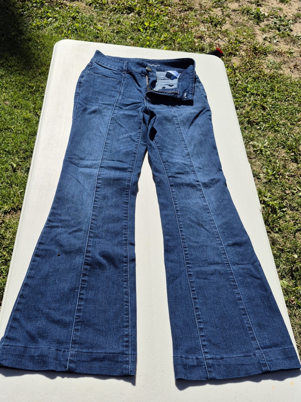 Maurices Dark Blue Flare Wide-Leg Jeans